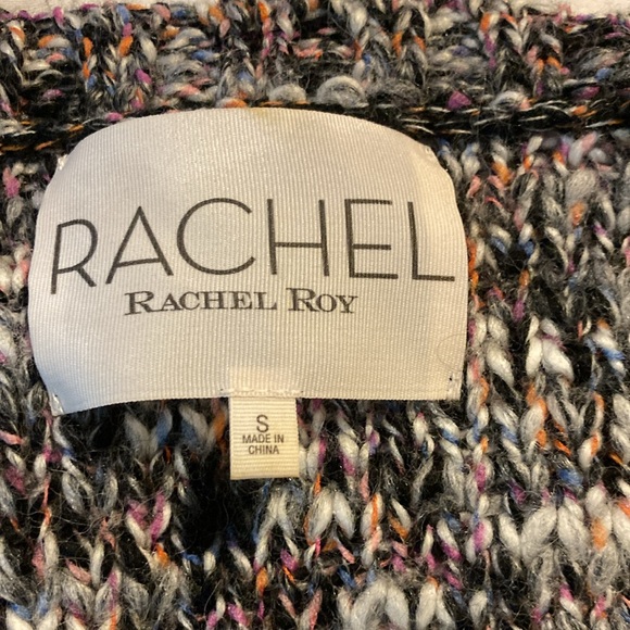 RACHEL Rachel Roy MultiColor Wool/Alpaca Blend Snap Sweater S - Picture 9 of 12